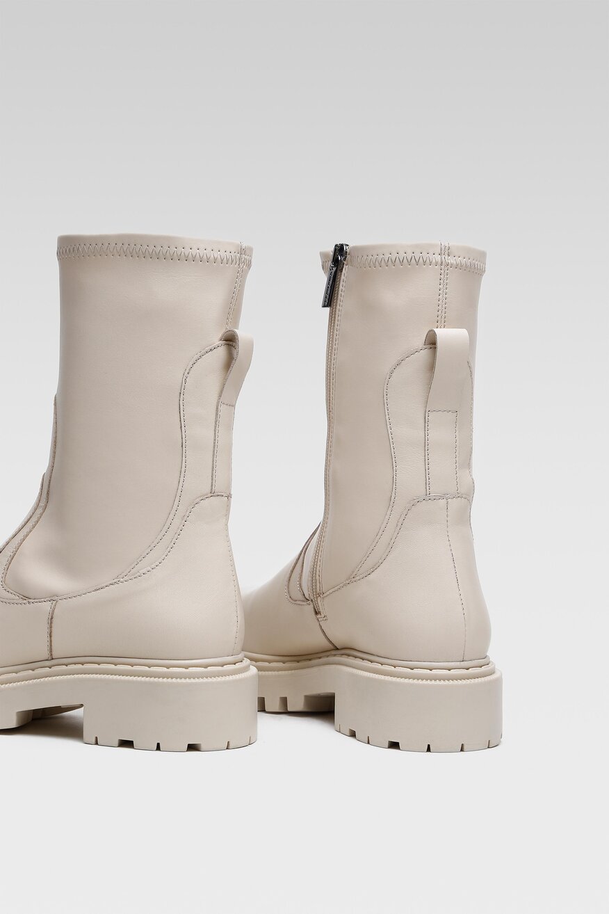 Gino Rossi - Skórzane botki pastelowe - 5903698889641