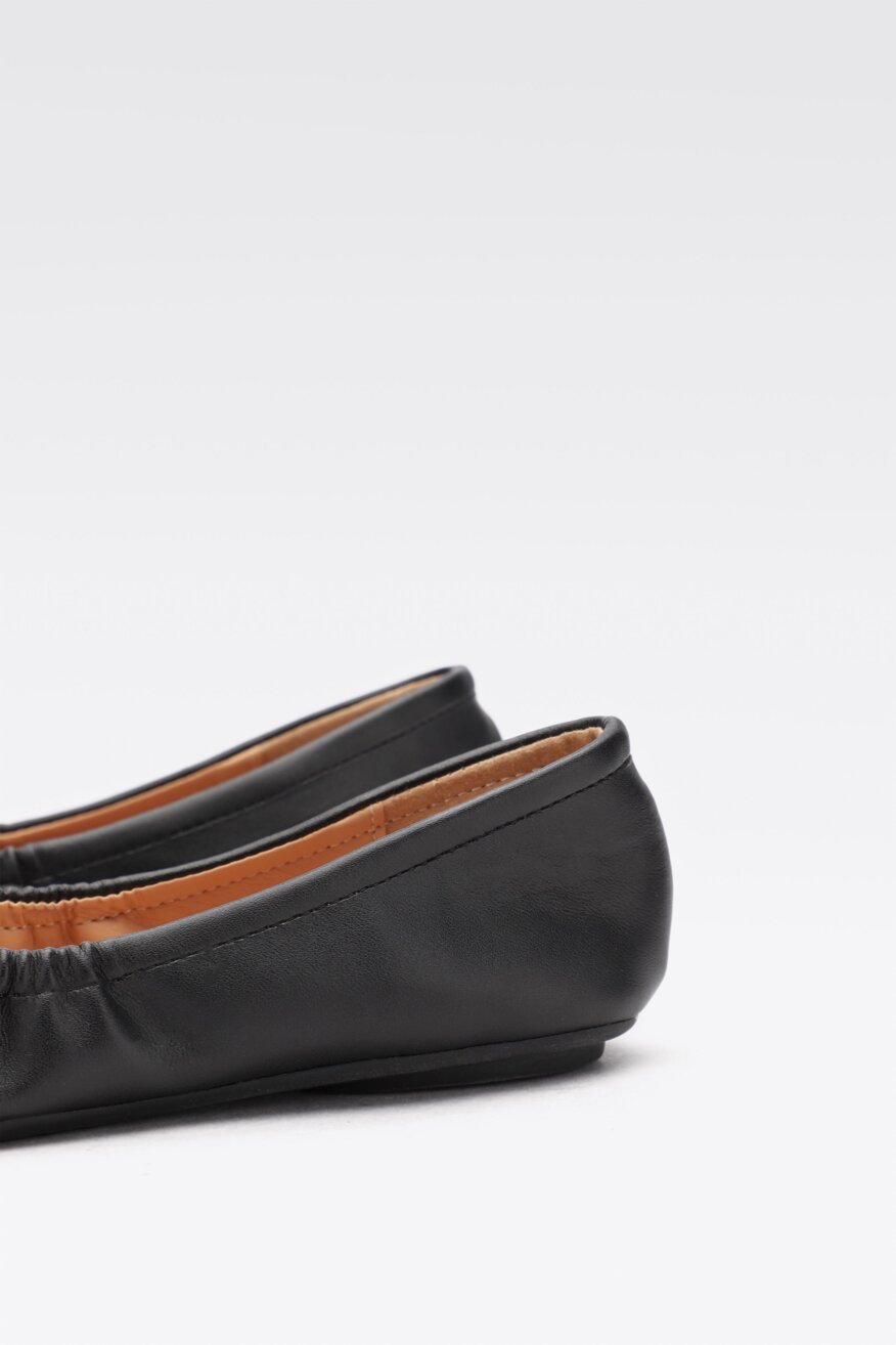 Bassano - Baleriny z aplikacją czarne - 5903698379043