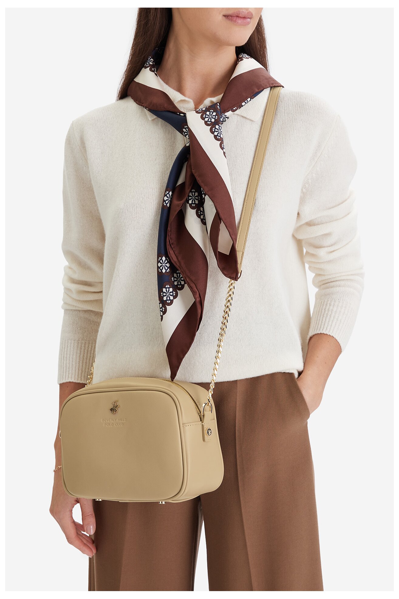 Дамска чанта Beverly Hills Polo Club CEO-BHPC-L-002-09 СЛОНОВА КОСТ