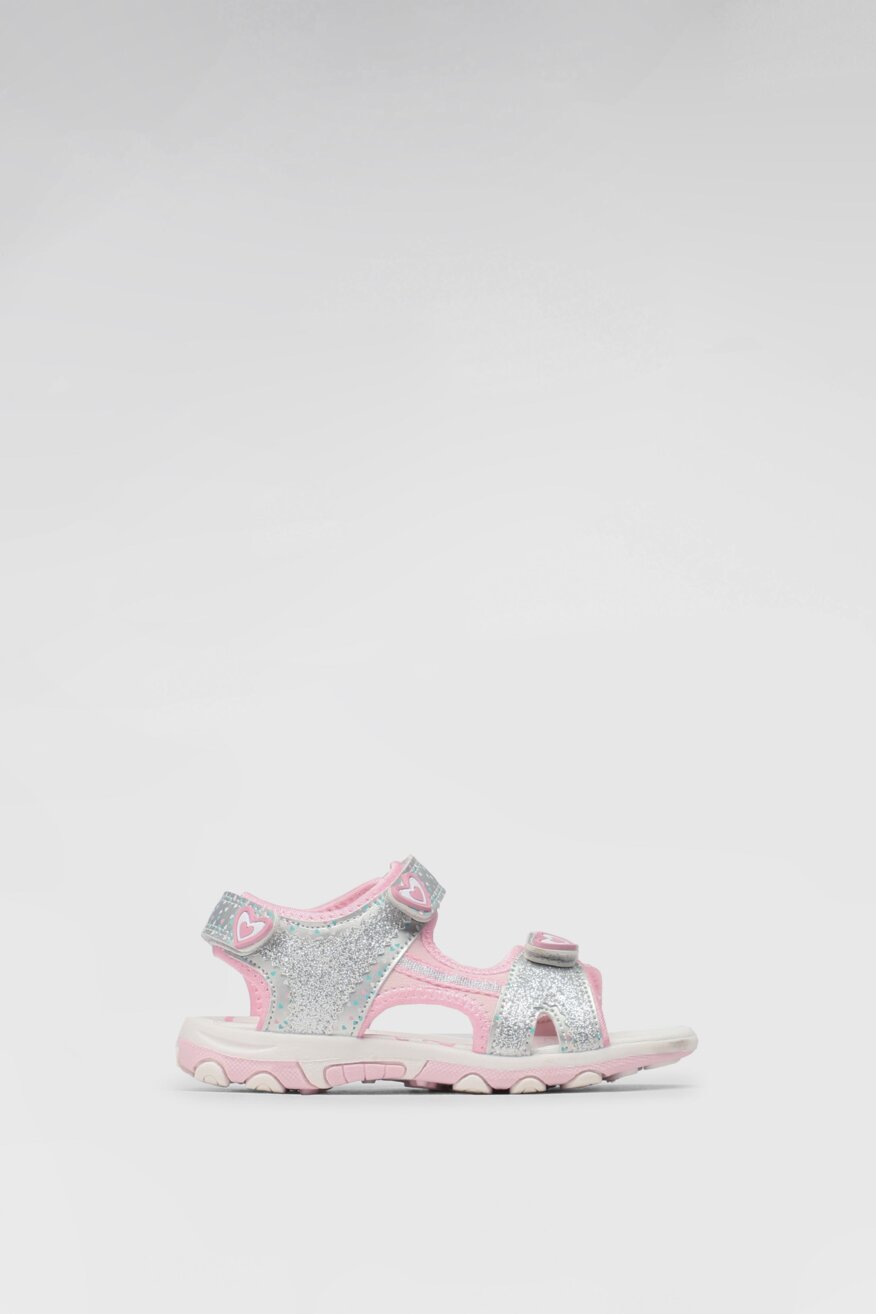 Nelli Blu - Sandały srebrne na rzep - 5903698435299