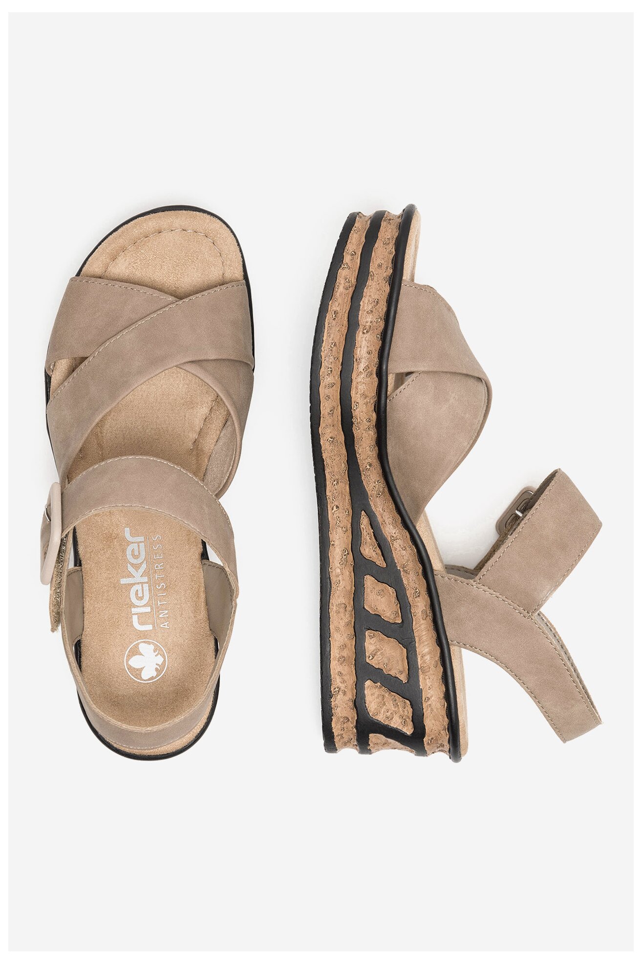 Sandały Rieker 68163-62 Beżowy