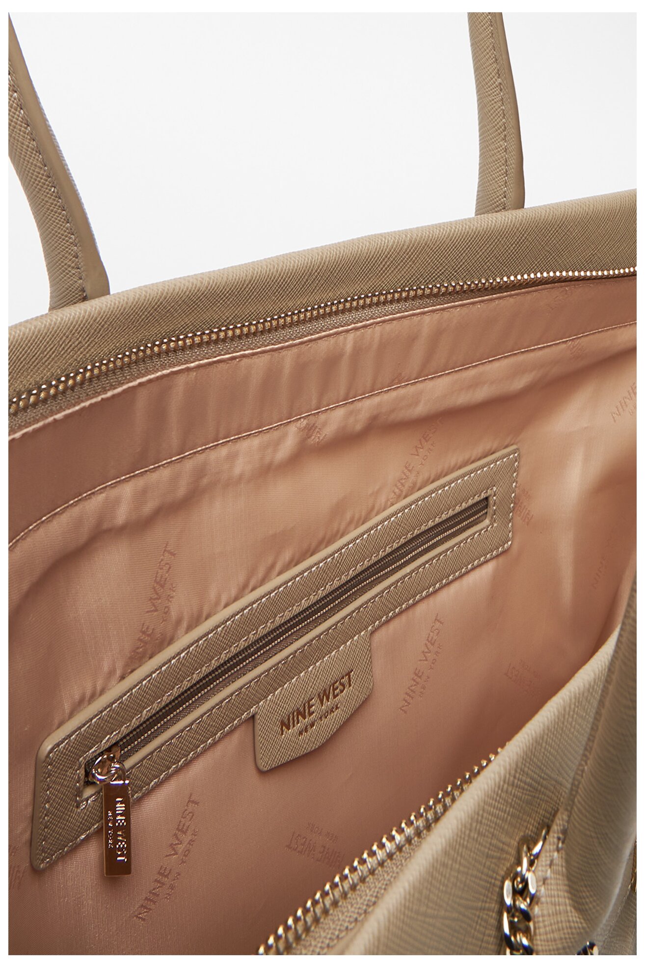 Kézitáska NINE WEST CEO-CHELSEA-CHARM-III-LX10186 BÉZS