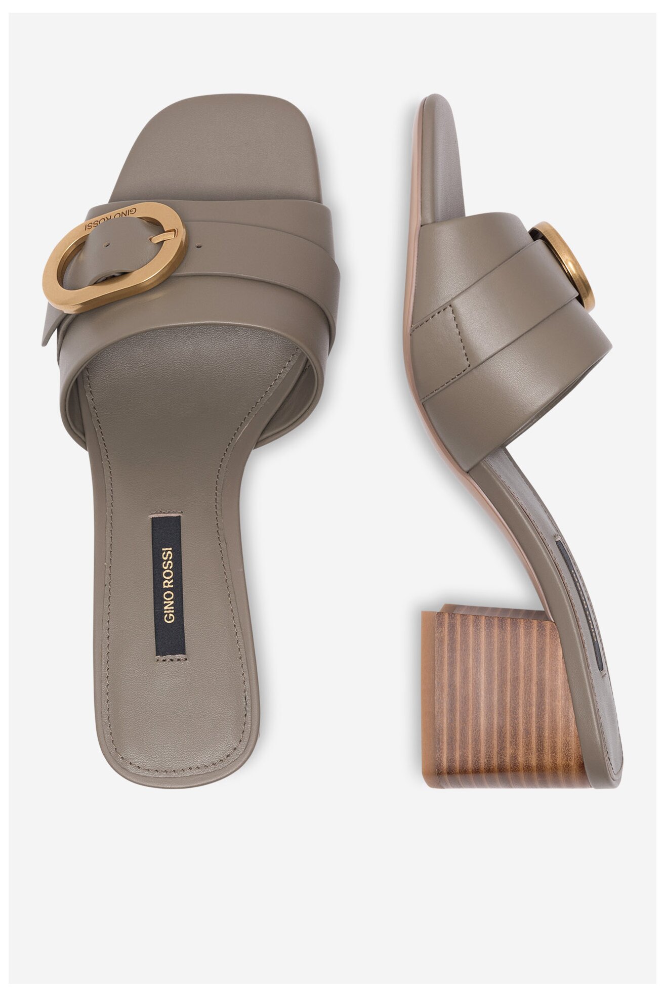 Klapki Gino Rossi VITA-V15595-15-1 Khaki