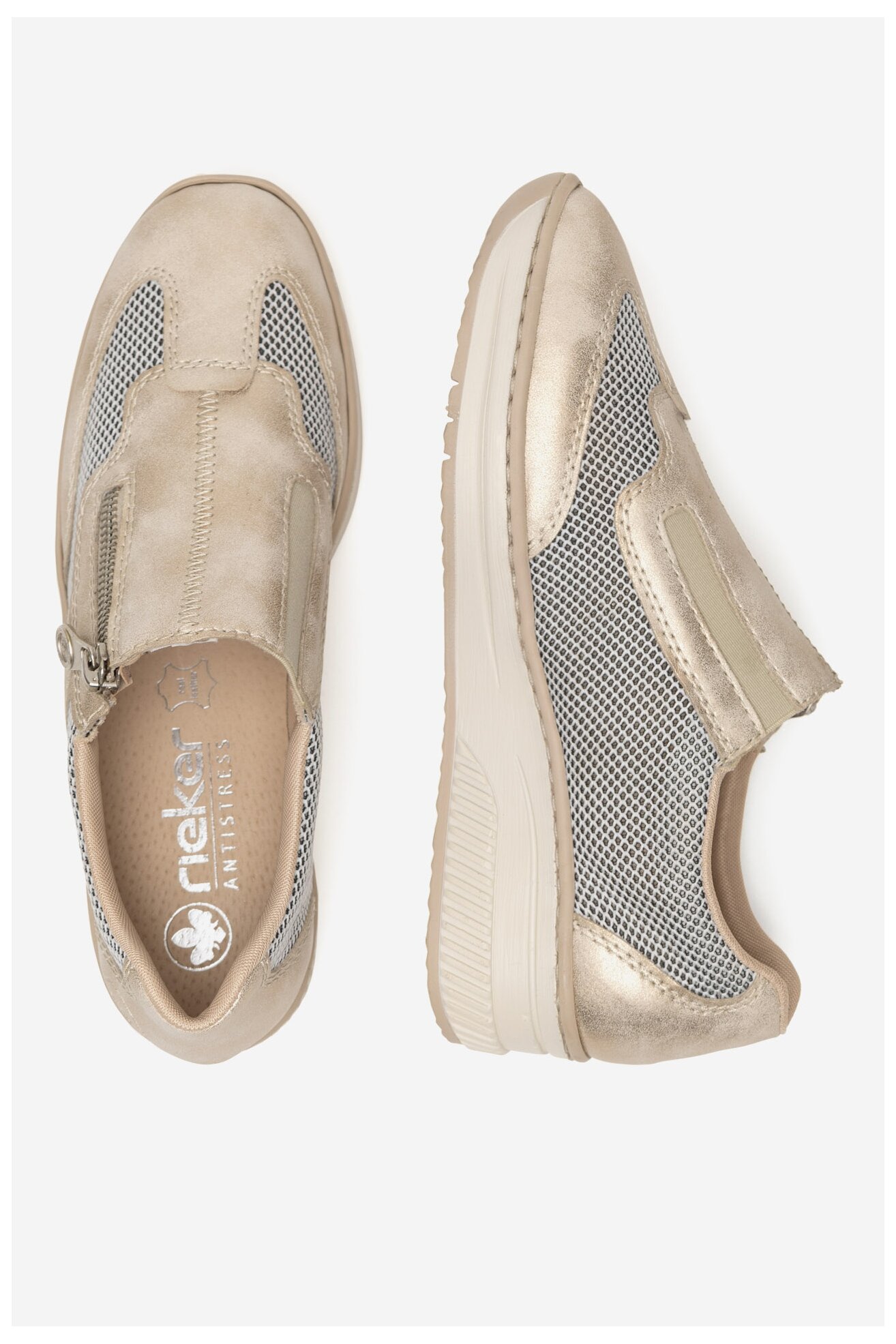 Półbuty Rieker 48760-60 Beżowy