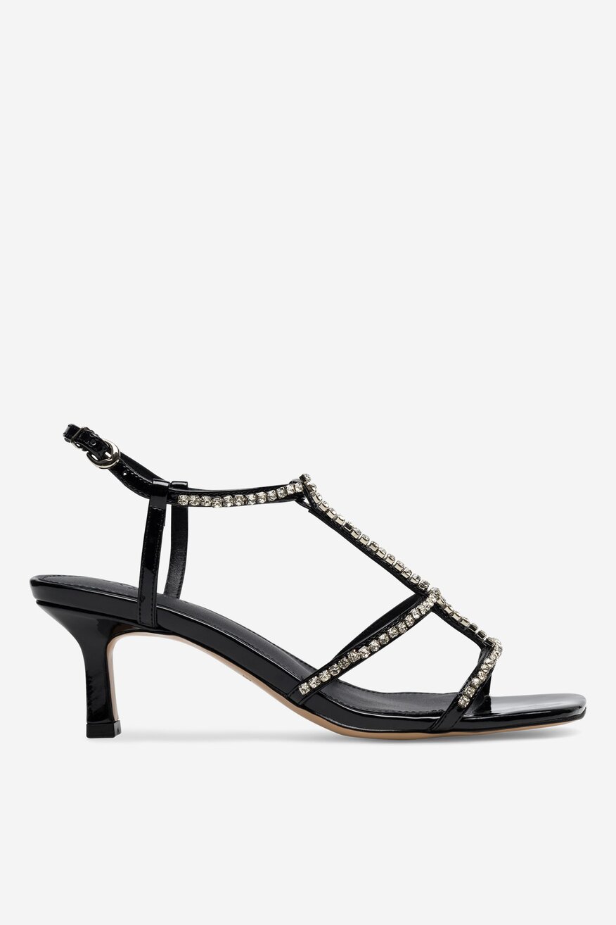 Badura - Sandały skórzane na obcasie - 5905588374237