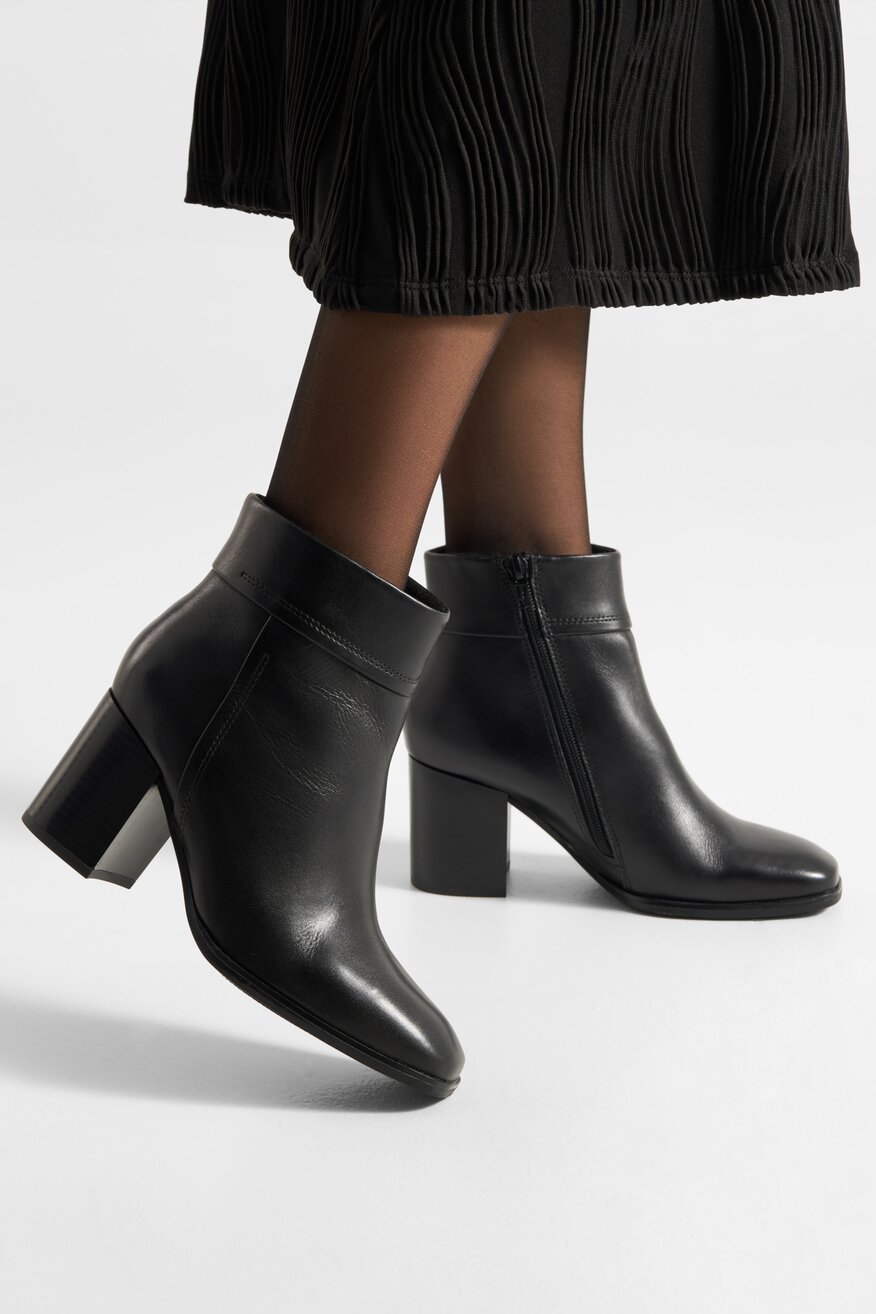 Lasocki - Botki skórzane na słupku - 5905588113409