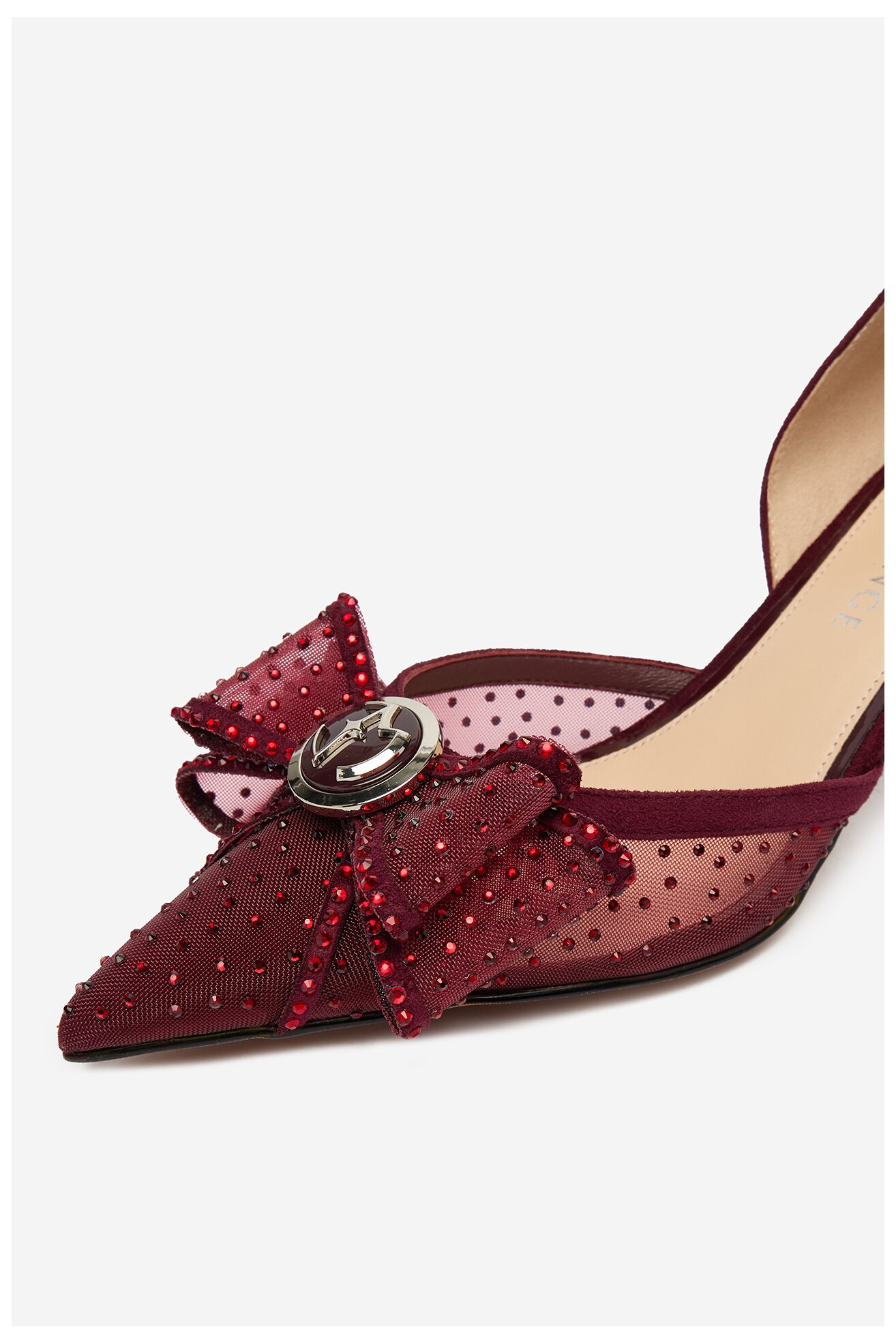 Czółenka EVA MINGE EO-AVA-78096-202 Bordowy