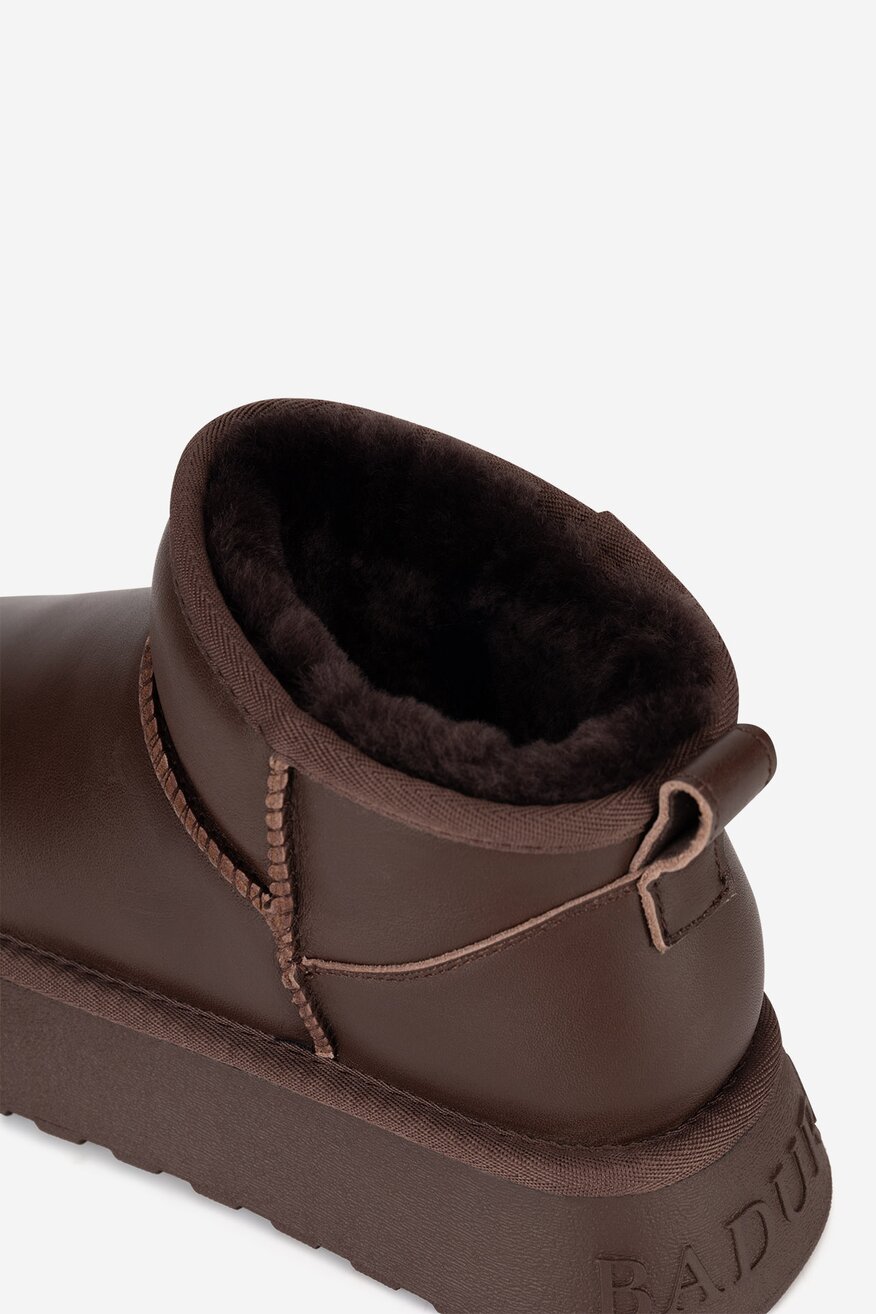 
                Badura - Botki skórzane ocieplane - 5905588985235