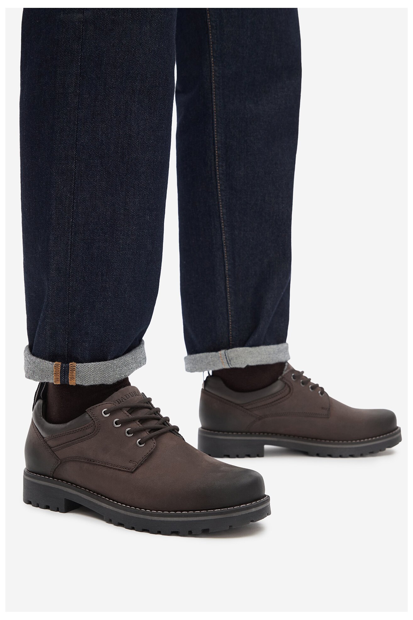 Półbuty Badura CEO-BOWER-10 MI08 Brązowy ciemny