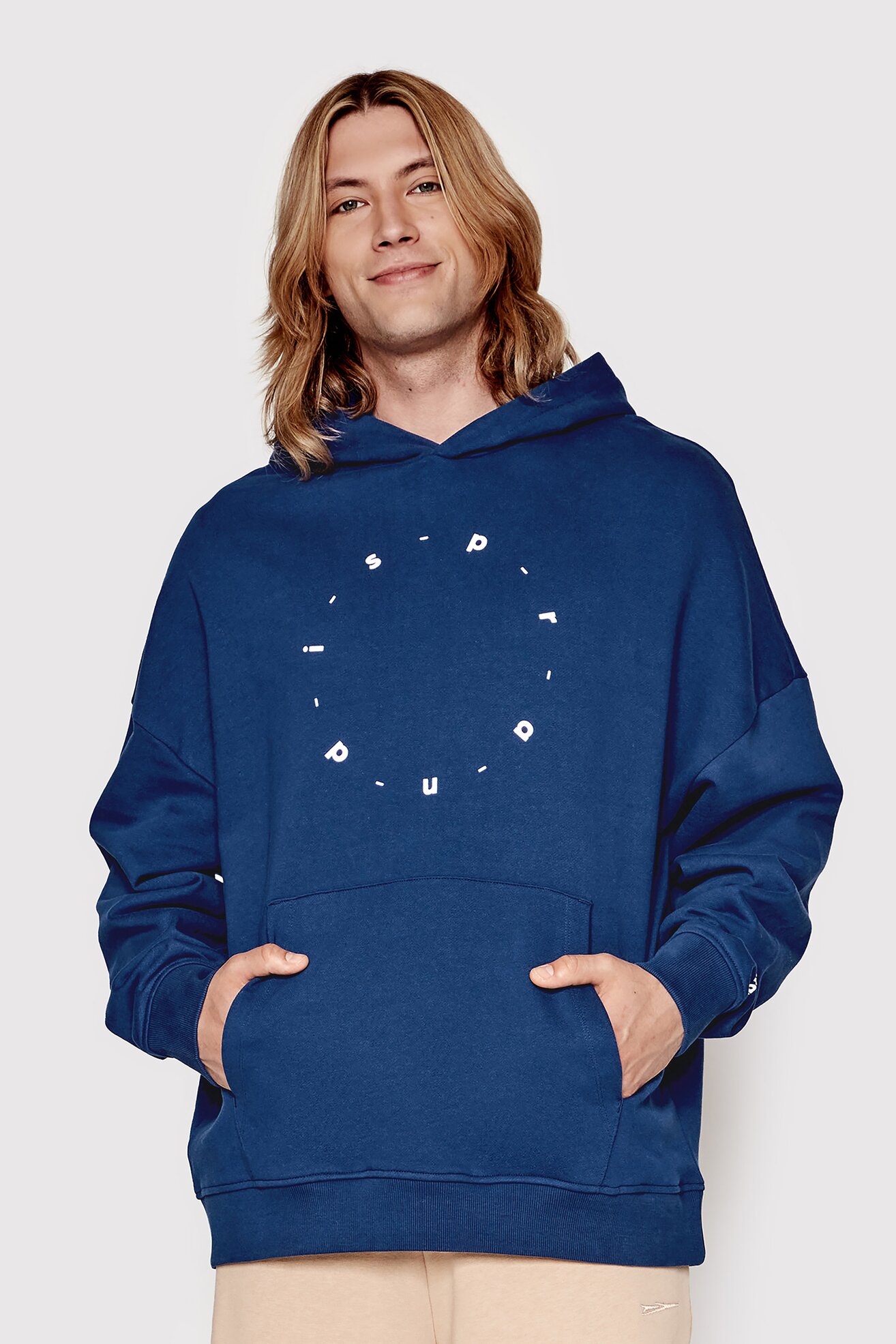 Bluza z kapturem Sprandi SP22-BLM112 Niebieski