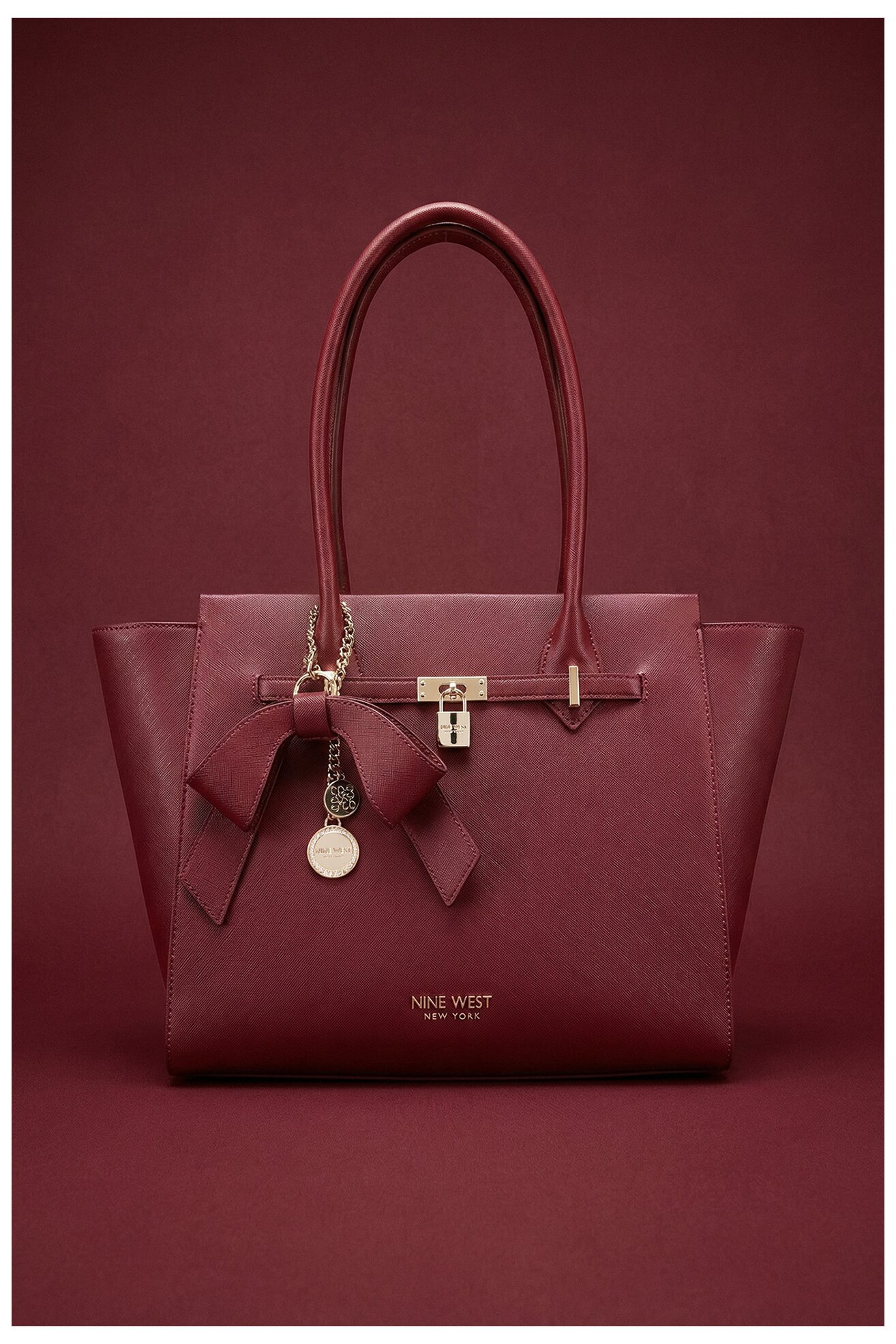 Kézitáska NINE WEST CEO-CHELSEA-CHARM-III-LX10186 BORDÓ