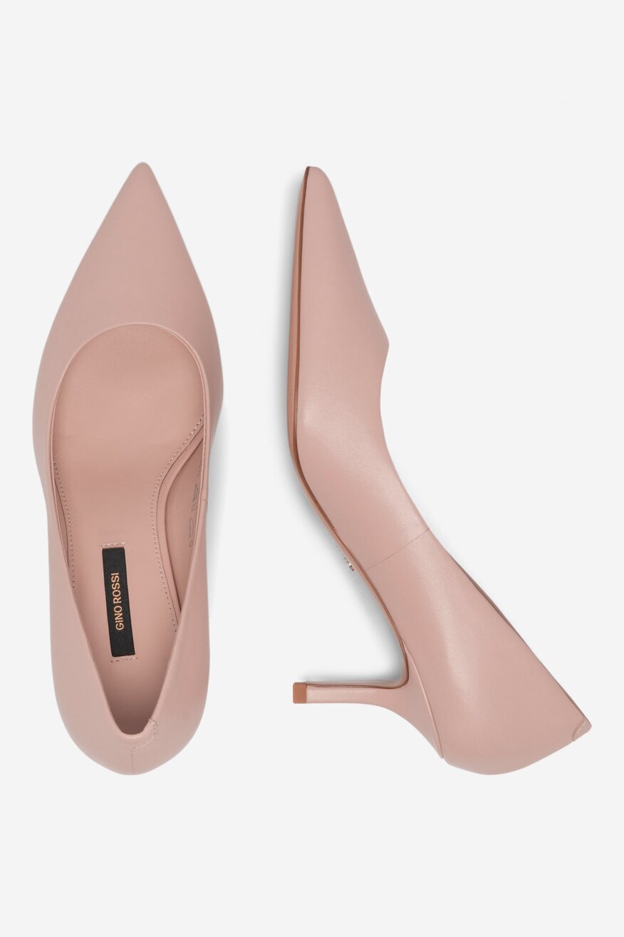 
                Gino Rossi - Czółenka skórzane na obcasie - 5905588491439