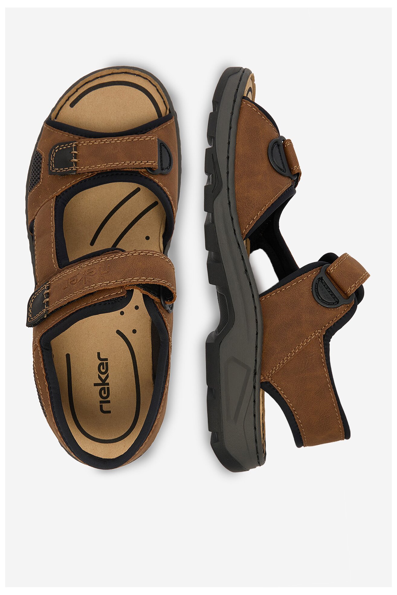 Sandały Rieker CEO-26156-25 Brązowy