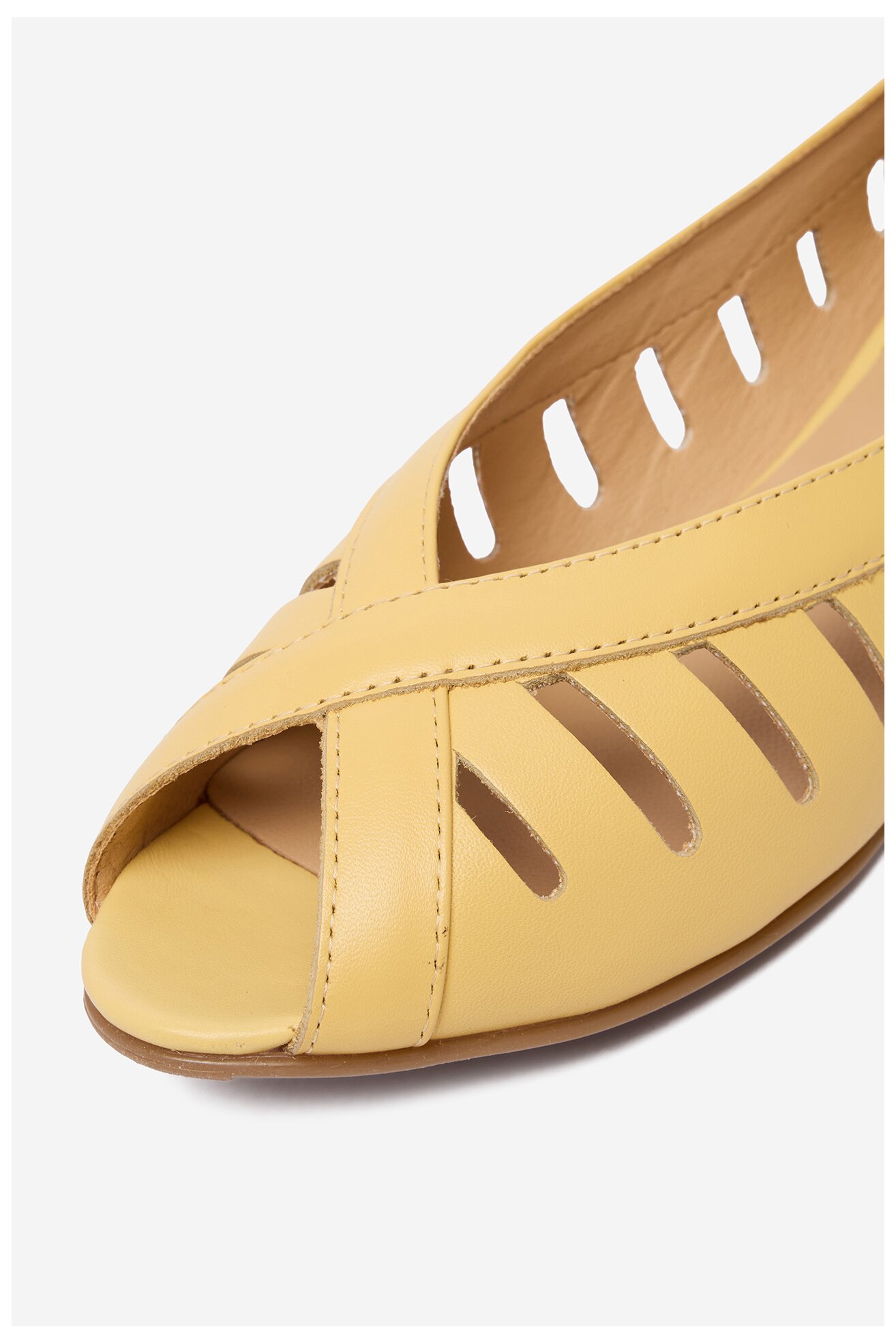 Baleriny Lasocki CEO-RST-ERICA-66 Żółty jasny