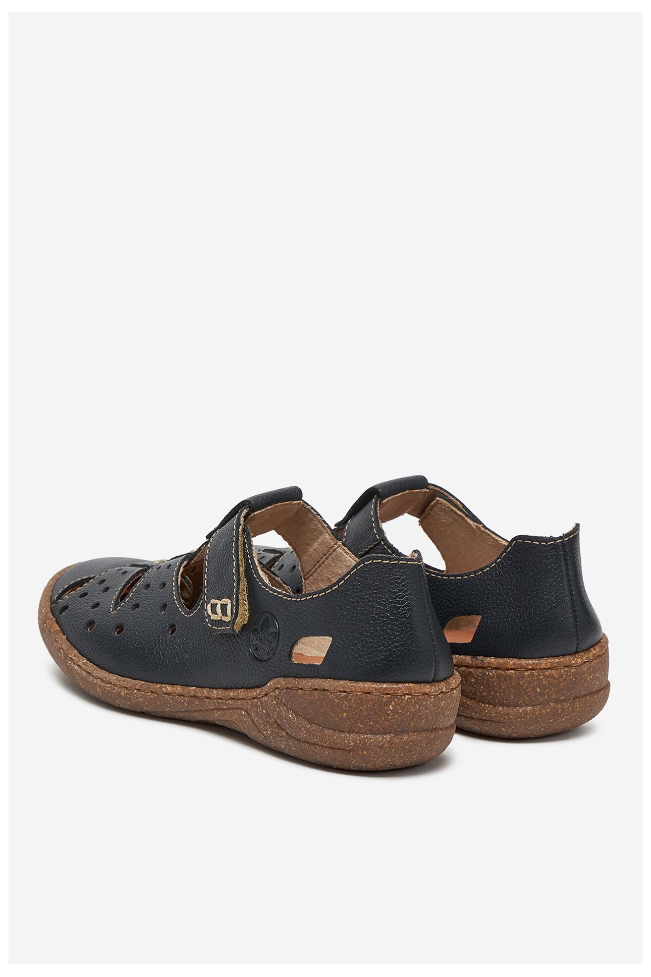 Baleriny Rieker 54555-14 Granatowy ciemny