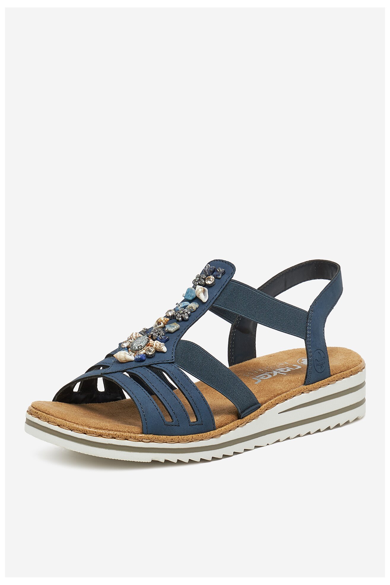 Sandały Rieker V0649-14 Jeansowy