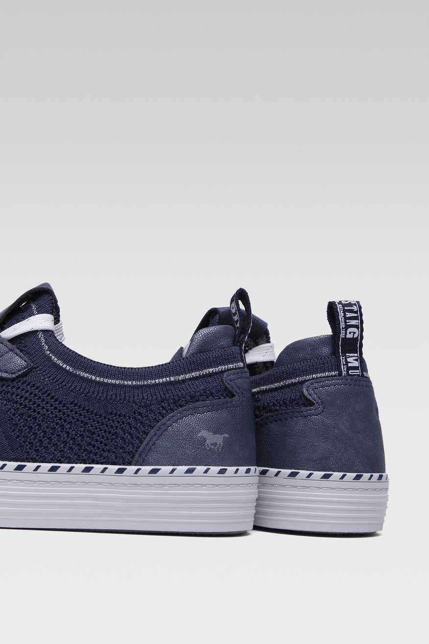 Mustang - Trampki granatowe sznurowane - 5904248421793