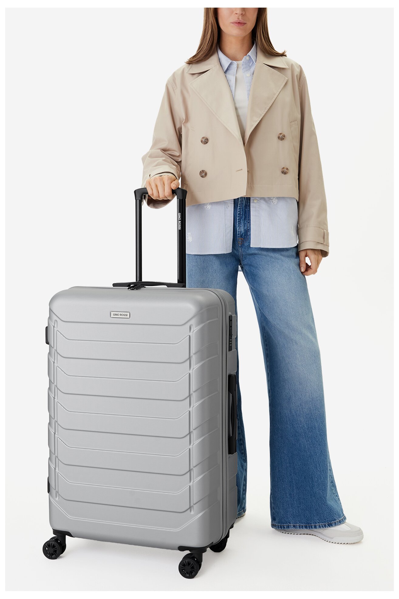 Kofer Gino Rossi CEO-GIN-L-003-05-SILVER SREBRNA