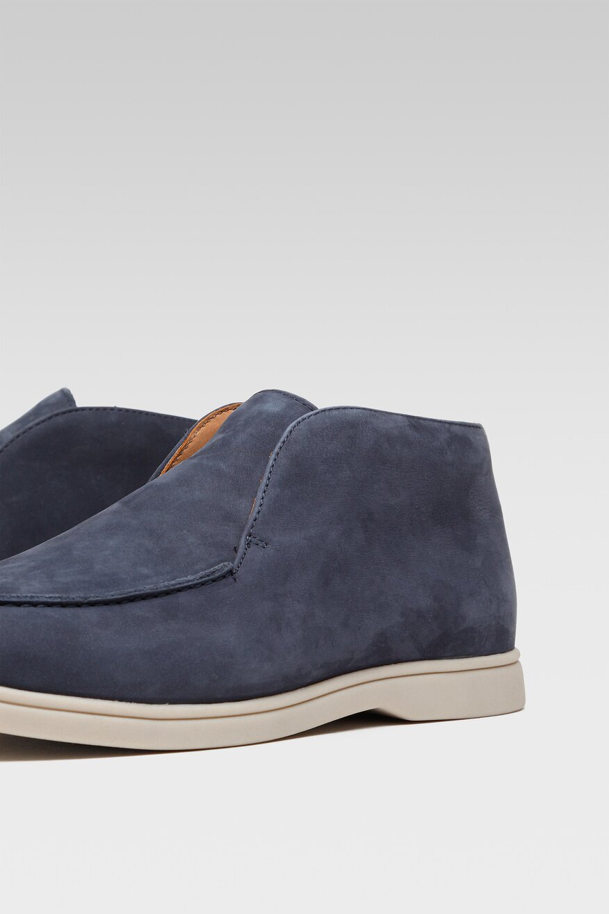 
                Gino Rossi - Skórzane botki granatowe - 5904862369877