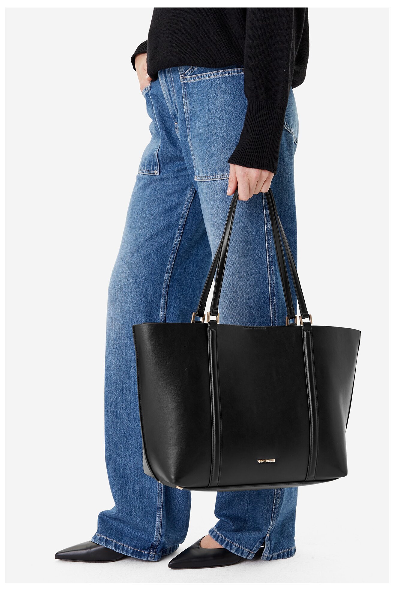 Geantă de mână Gino Rossi CEO-YANAY NEGRU