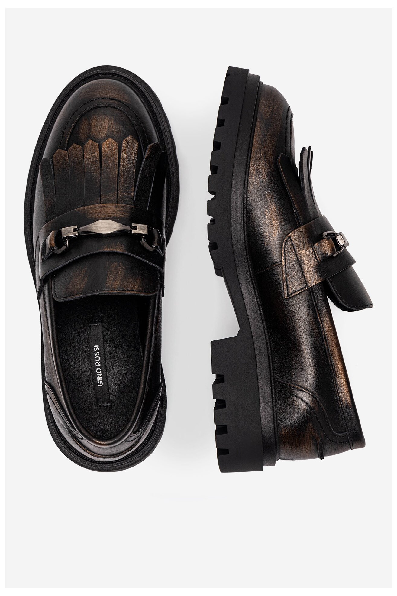 Mokaszin Gino Rossi KEMER-1078-24 SÖTÉTBARNA