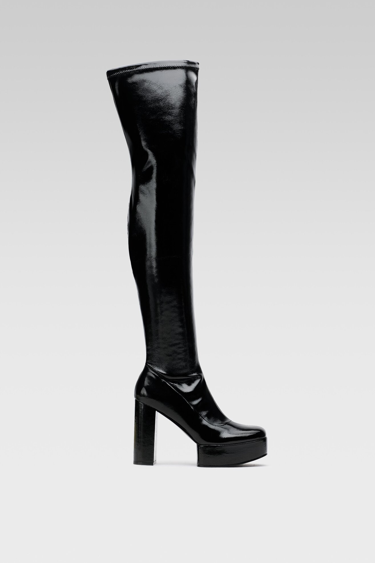 Kozaki Jenny Fairy GLOSSY-01KW Czarny