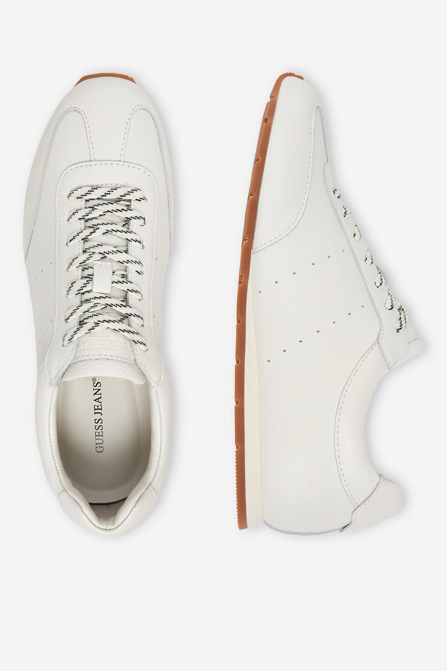 GUESS JEANS - Sneakersy skórzane - 5906751955970