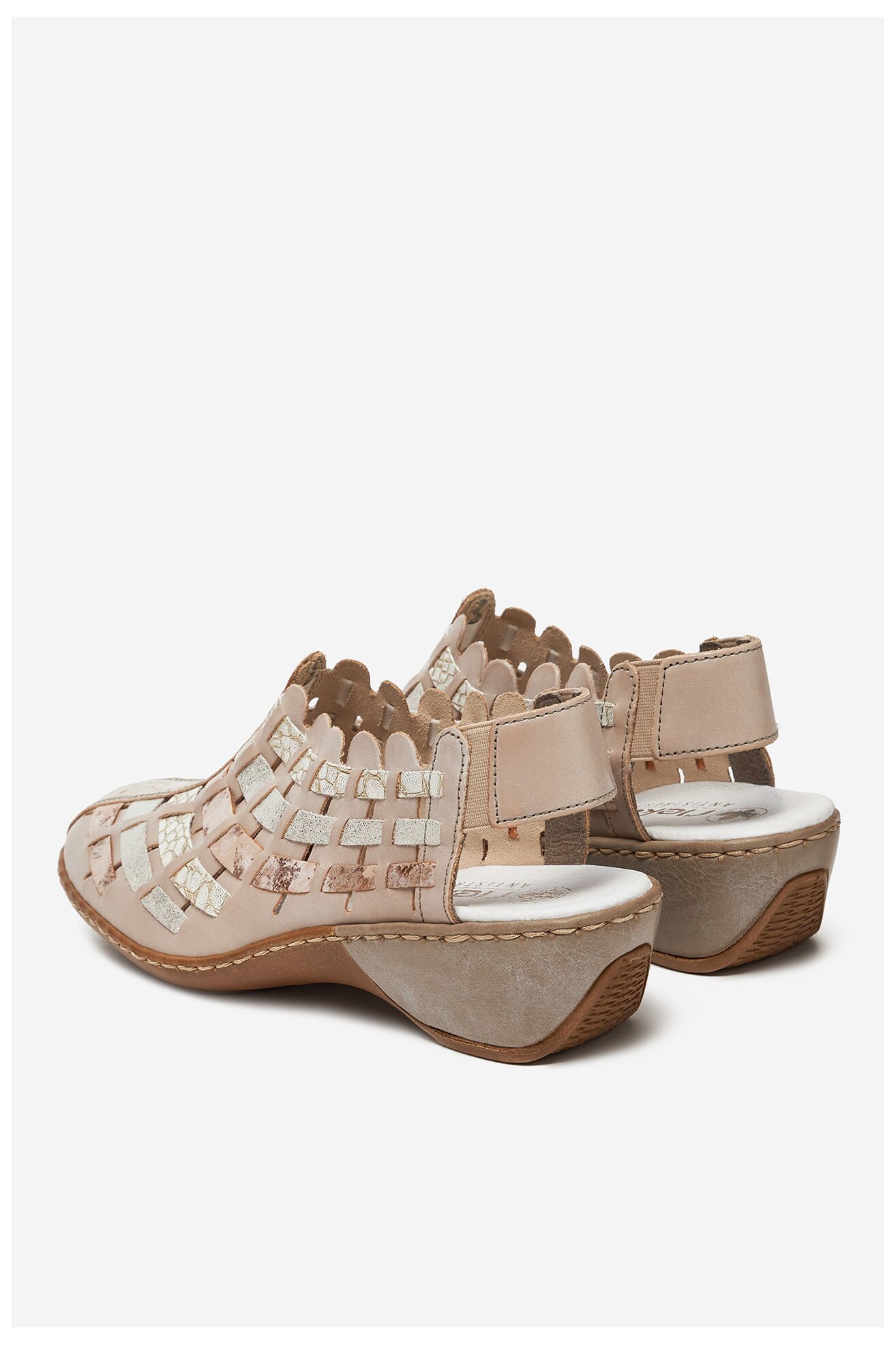 Sandały Rieker 47156-43 Beżowy ciemny