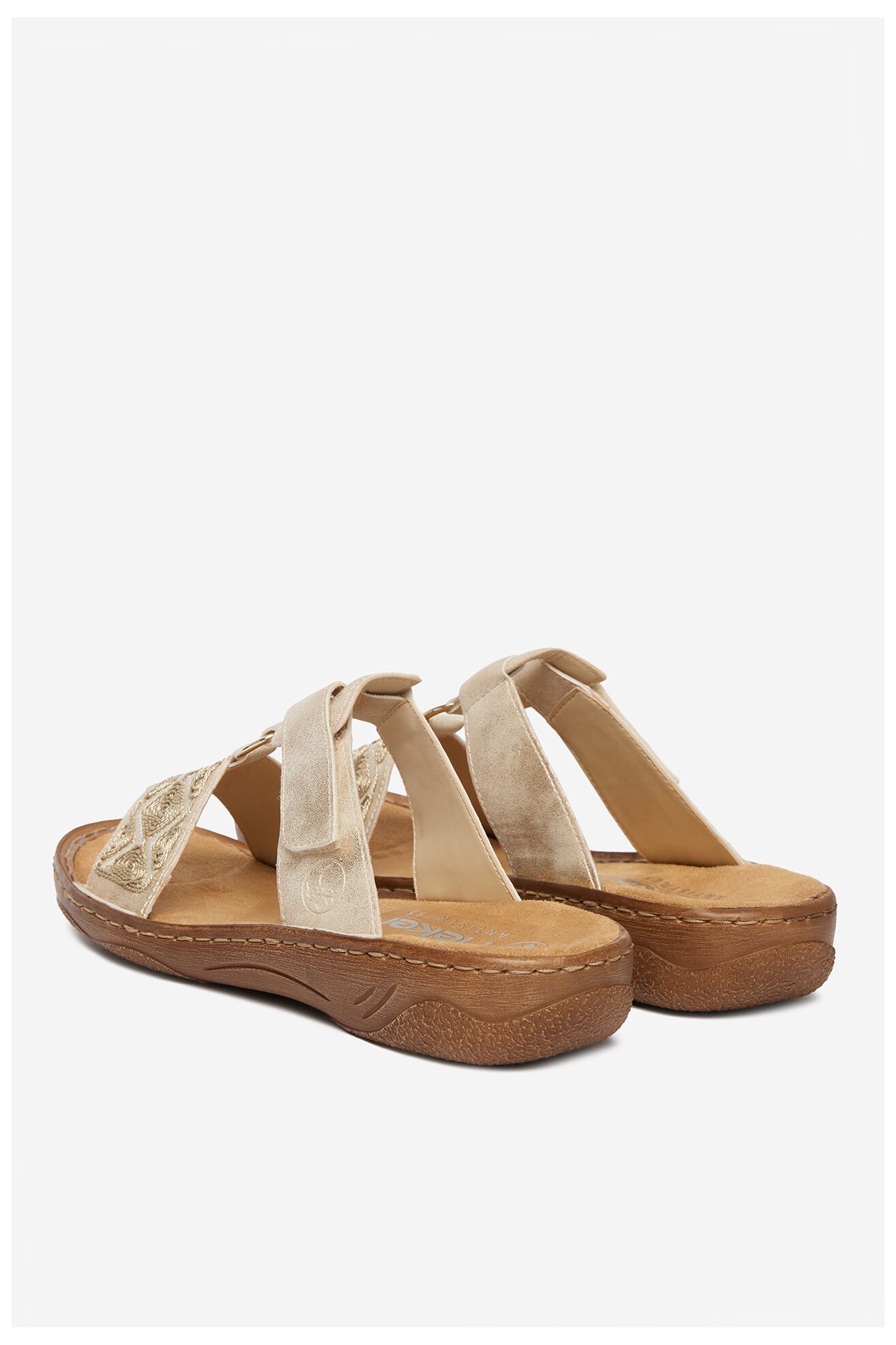 Klapki Rieker CEO-V2864-60 Złoty