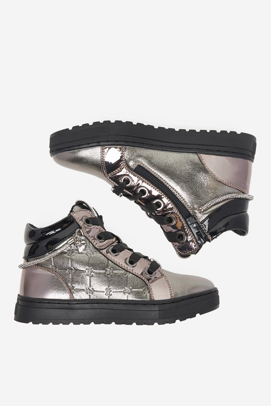Šněrovací vyšší obuv Juicy Couture STŘÍBRNÁ - 5906751339725