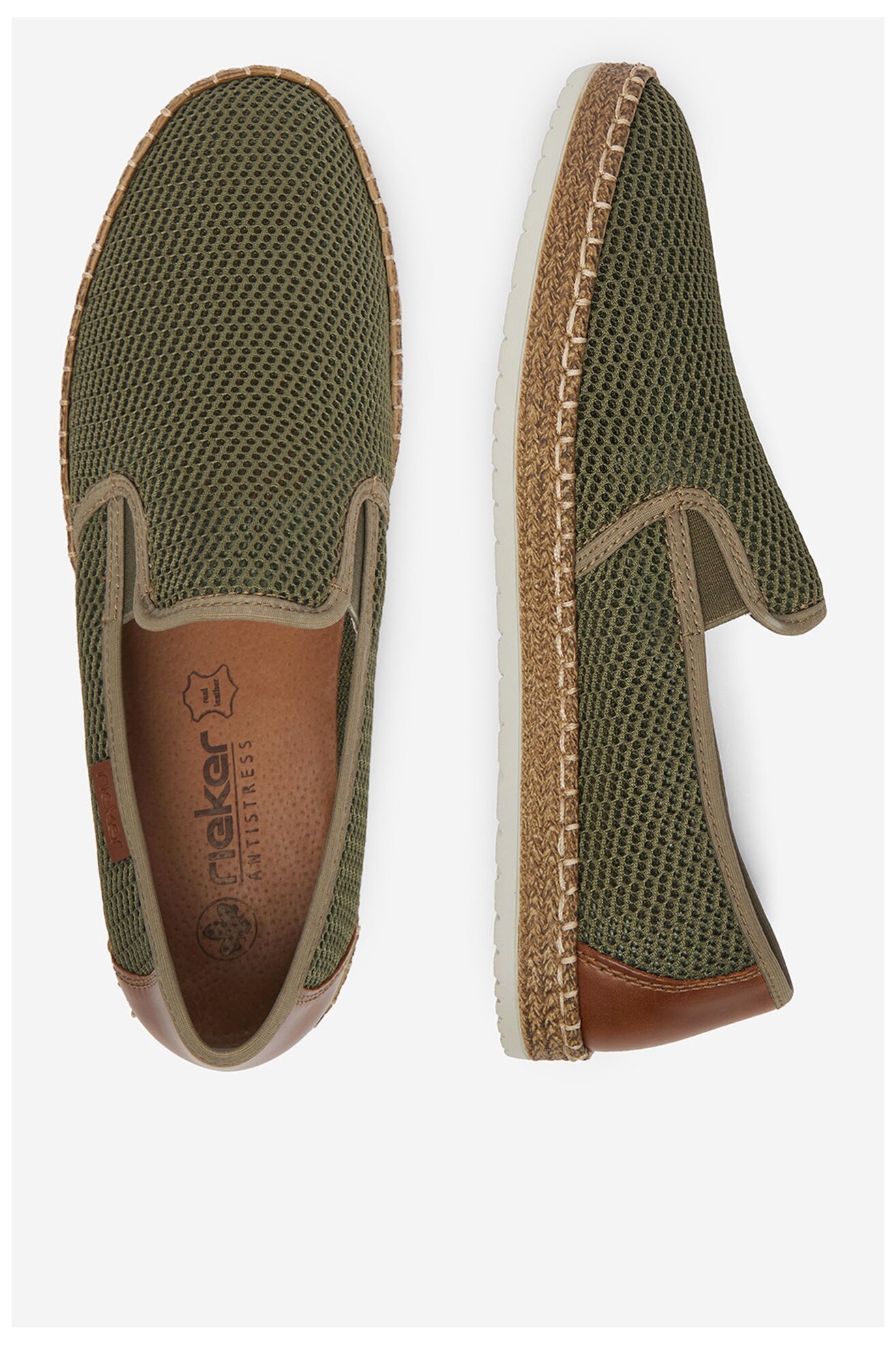 Половинки обувки Rieker CEO-B5276-54 ТЪМНОМАСЛИНЕН