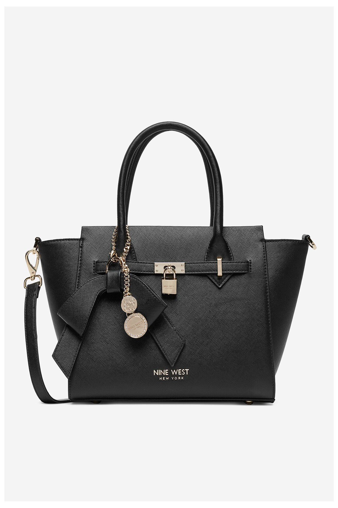 Kézitáska NINE WEST CEO-CHELSEA-CHARM-II-LX10185 FEKETE