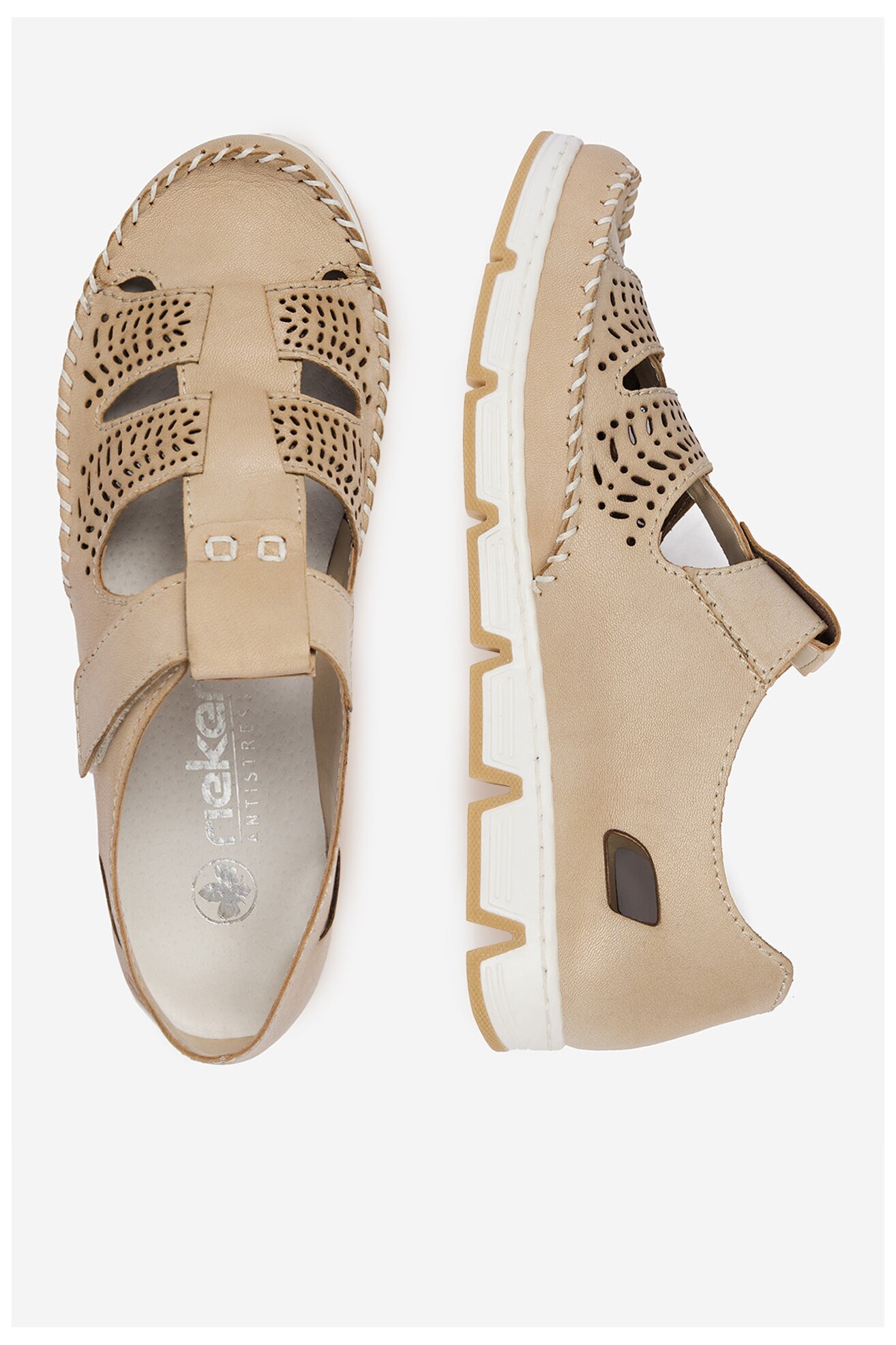 Половинки обувки Rieker CEO-49958-61 БЕЖОВ