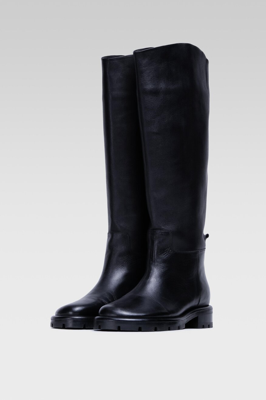 
                Gino Rossi - Skórzane kozaki czarne - 5904862544090