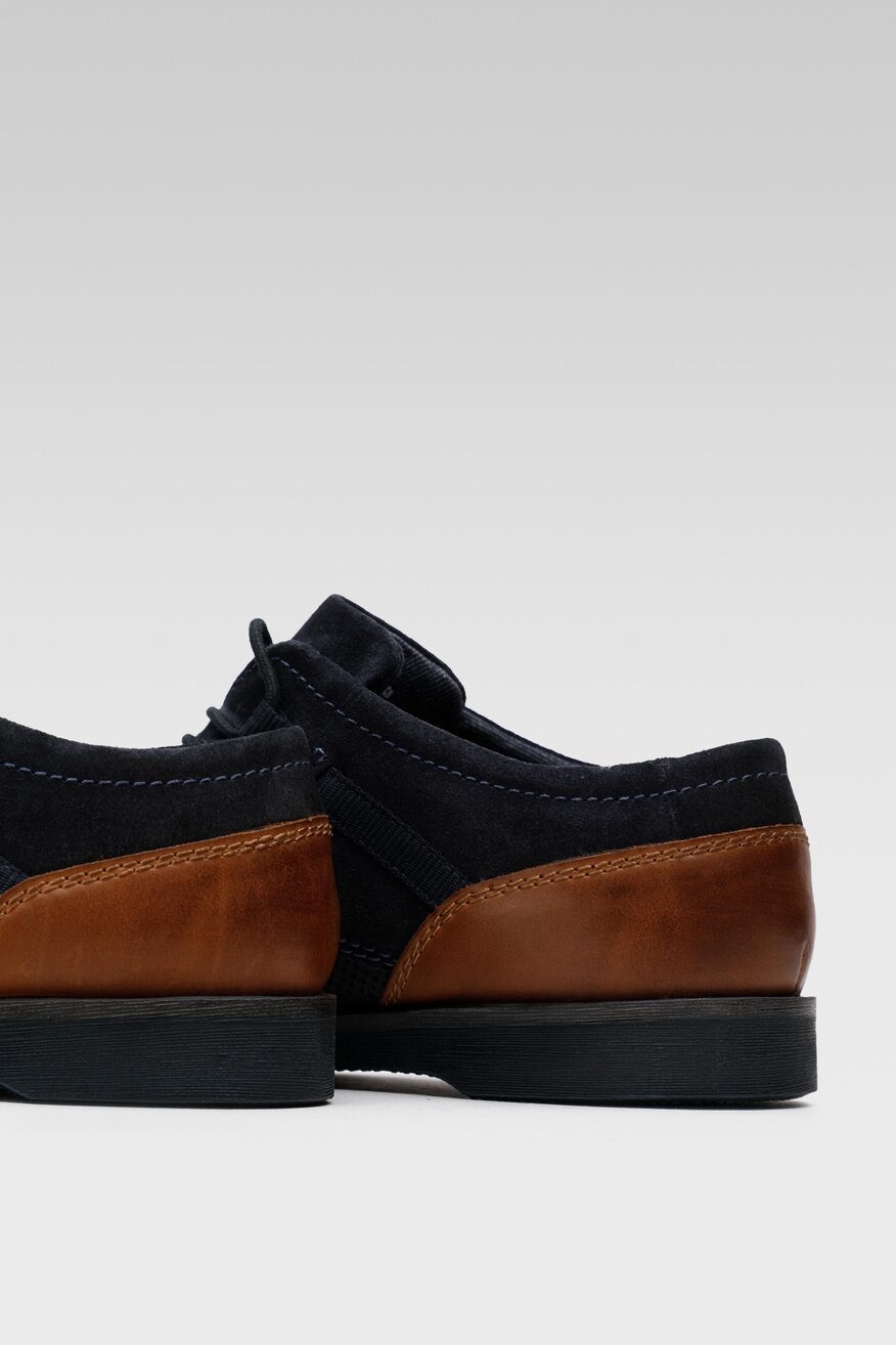 
                Bugatti - Skórzane półbuty granatowe - 5904248913526