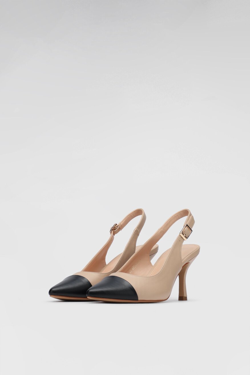 
                Jenny Fairy - Czółenka na obcasie beżowe - 5903698360072