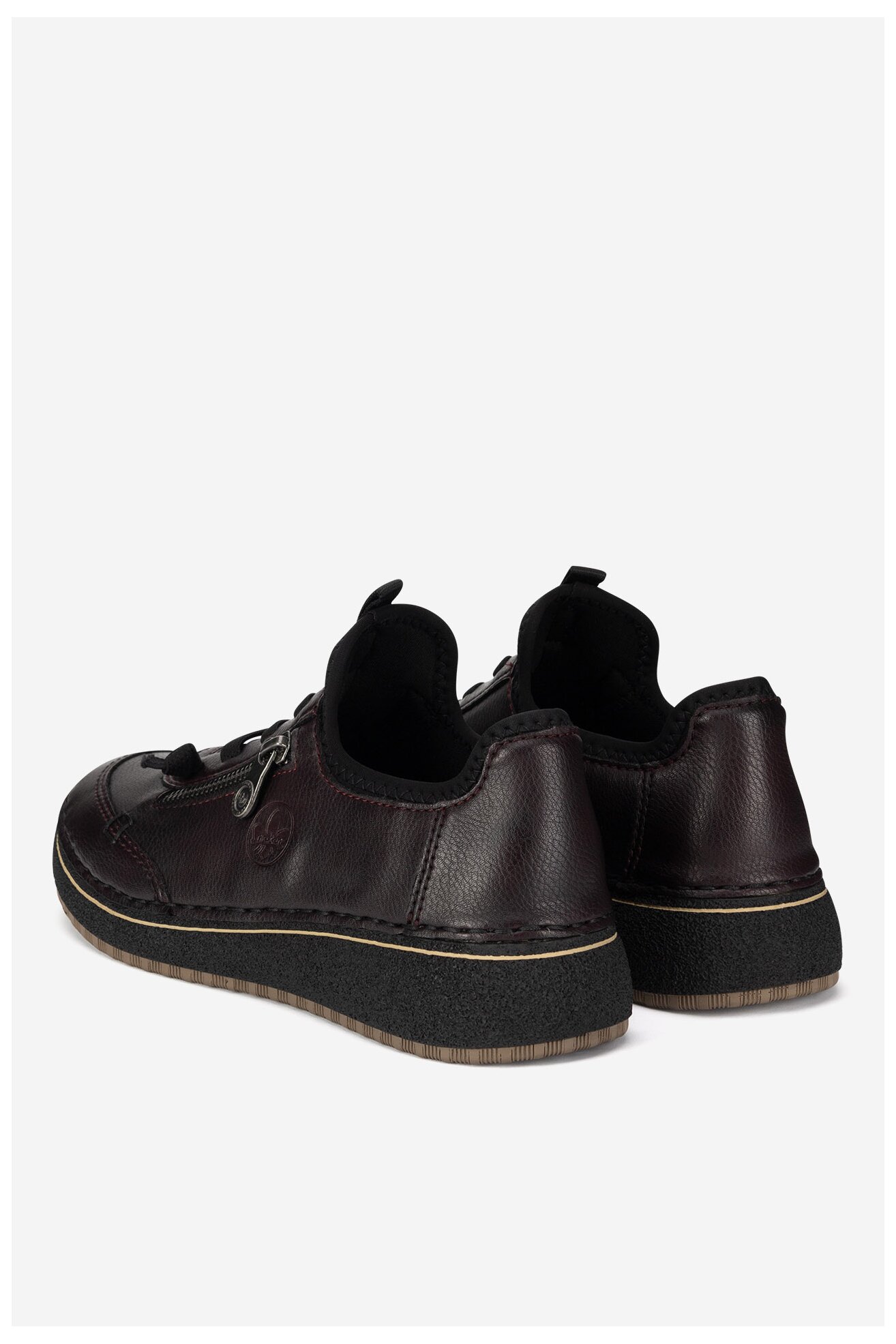 Polobotka Rieker 50968-35 BORDÓ TMAVÁ