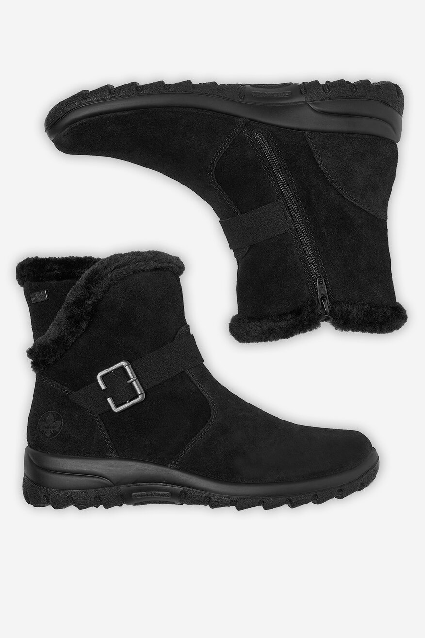 
                Rieker - Botki zamszowe ocieplane - 2230085550154