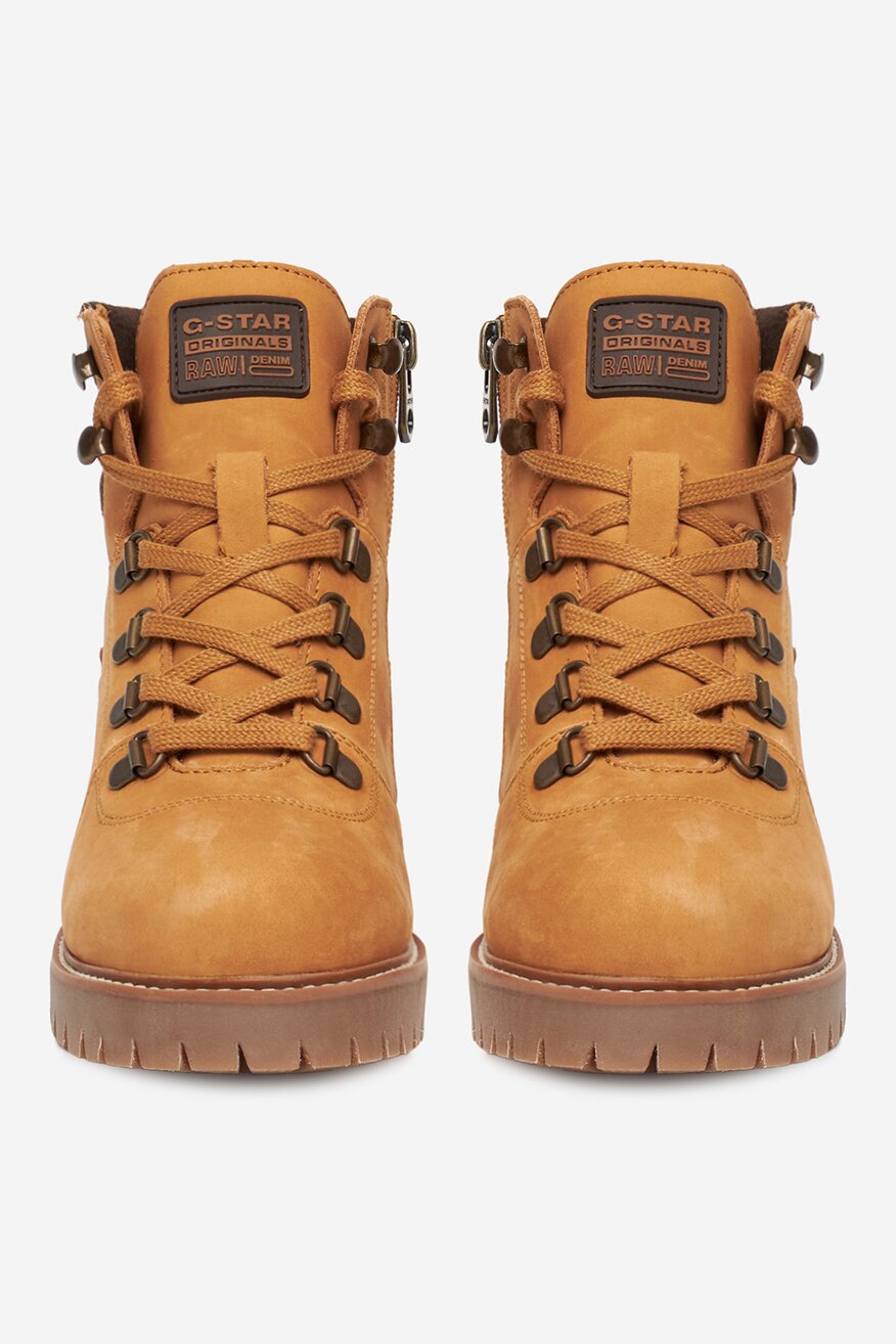 G-STAR RAW - Skórzane trzewiki z suwakiem - 5906751412435