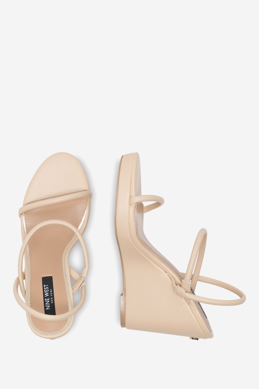 NINE WEST - Sandały na koturnie - 5905588560012