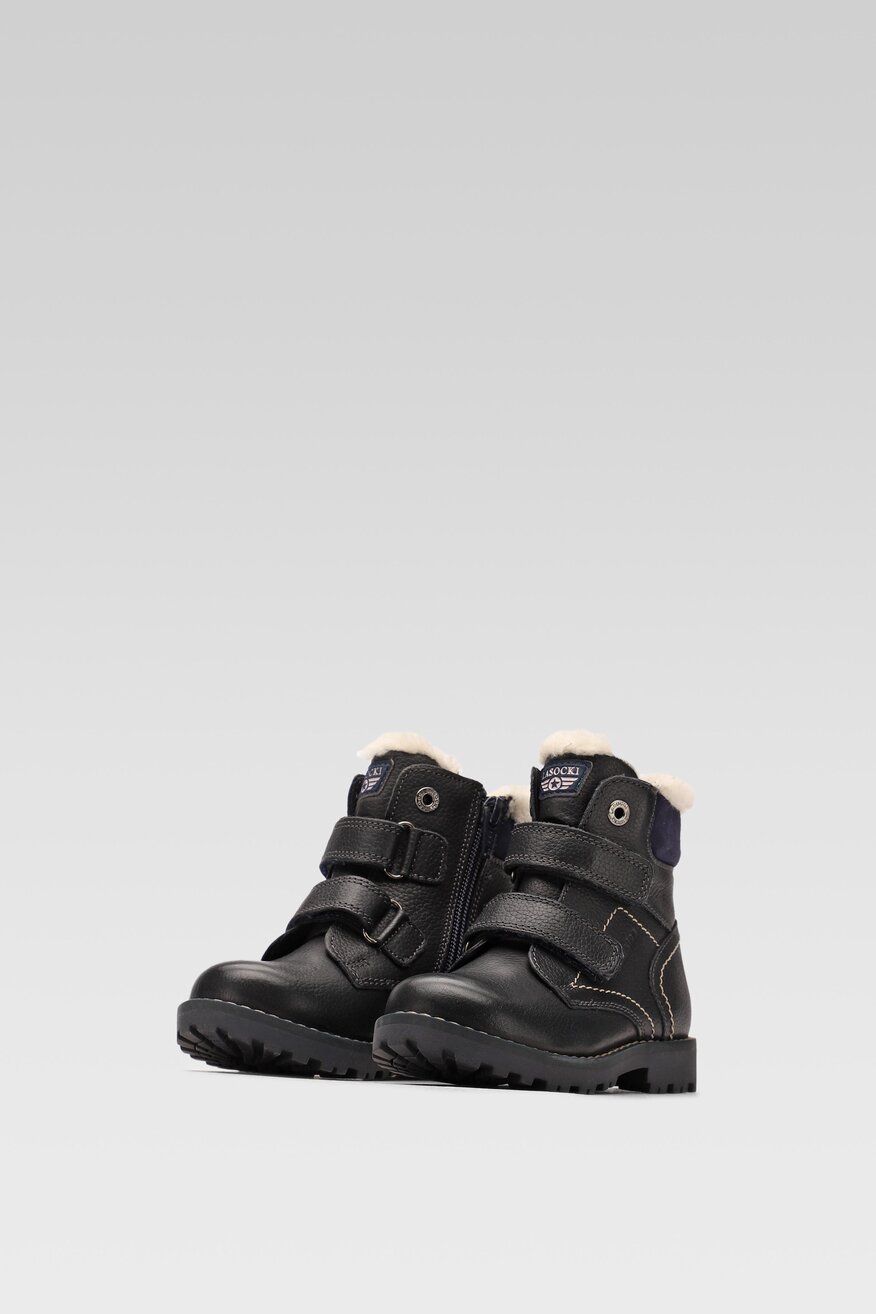 
                Lasocki Kids - Skórzane półbuty granatowe - 5903698828152