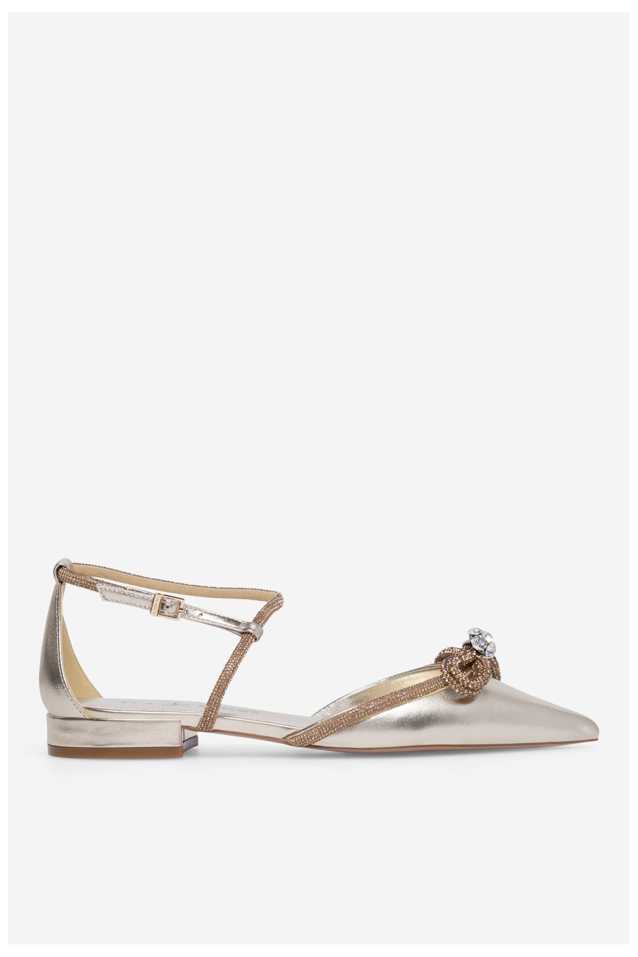 Baleríny EVA MINGE COMO-V1381-813-1 ZLATÁ