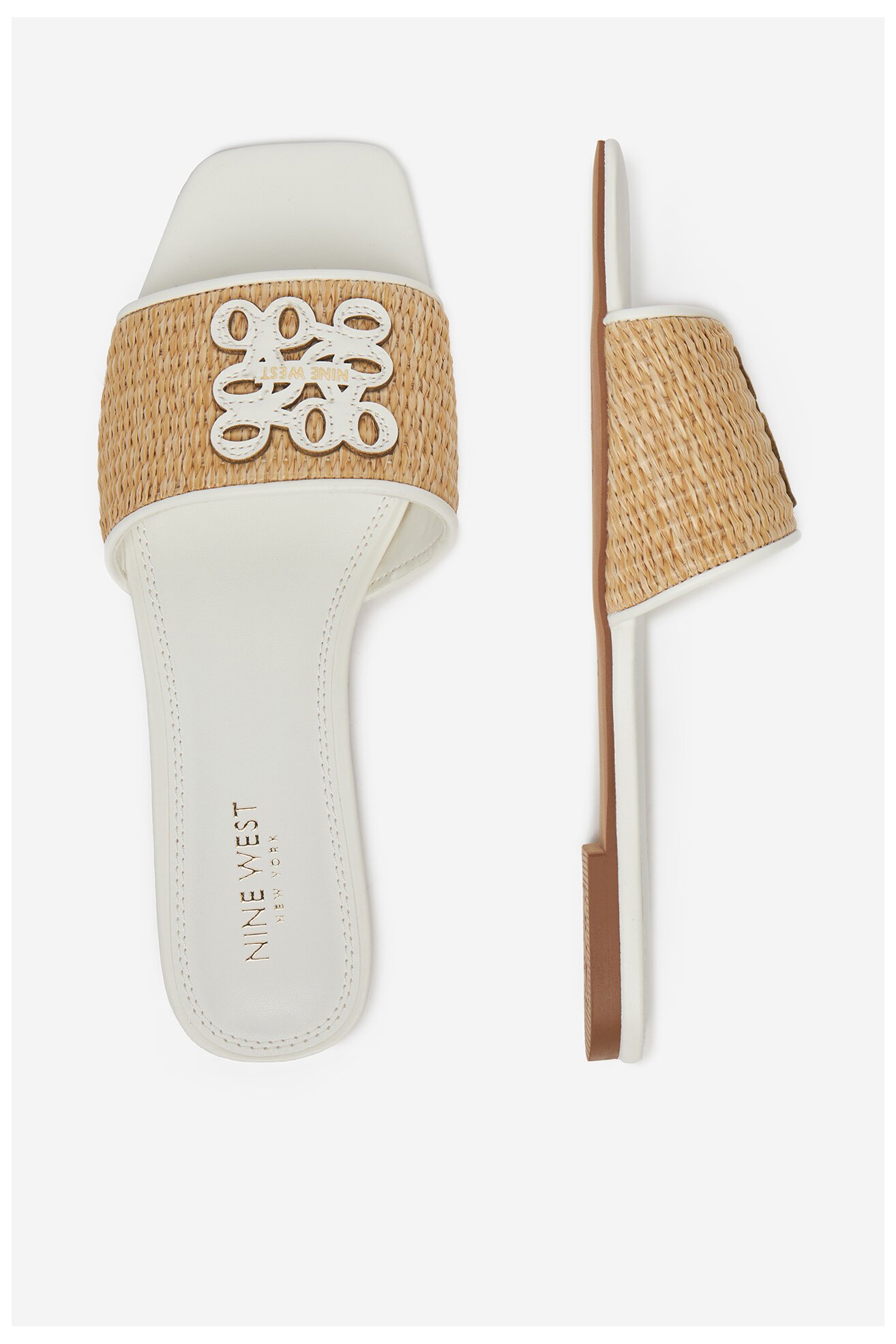 Șlapi NINE WEST SMRL393661 ALB