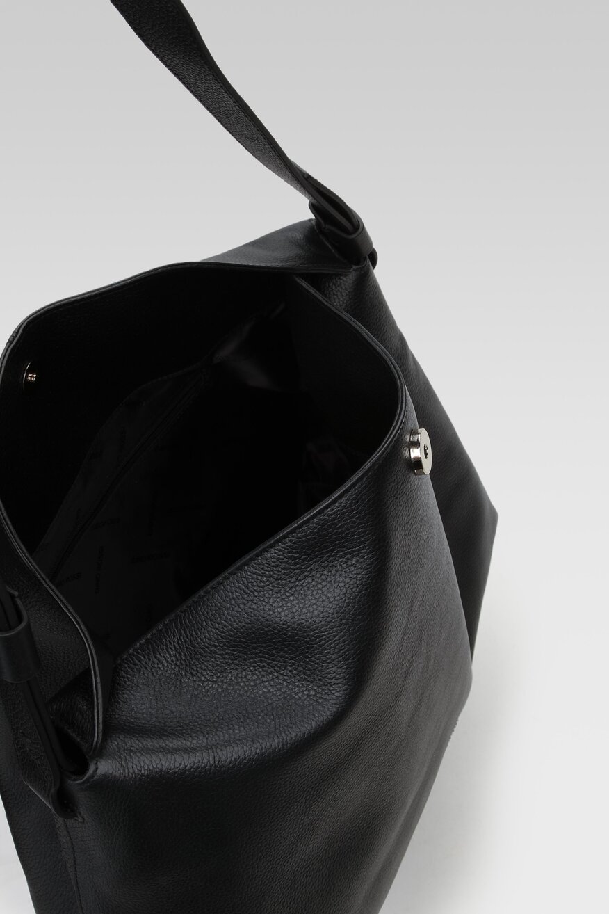 
                Gino Rossi - Torebka na ramię skórzana czarna - 5904248466169