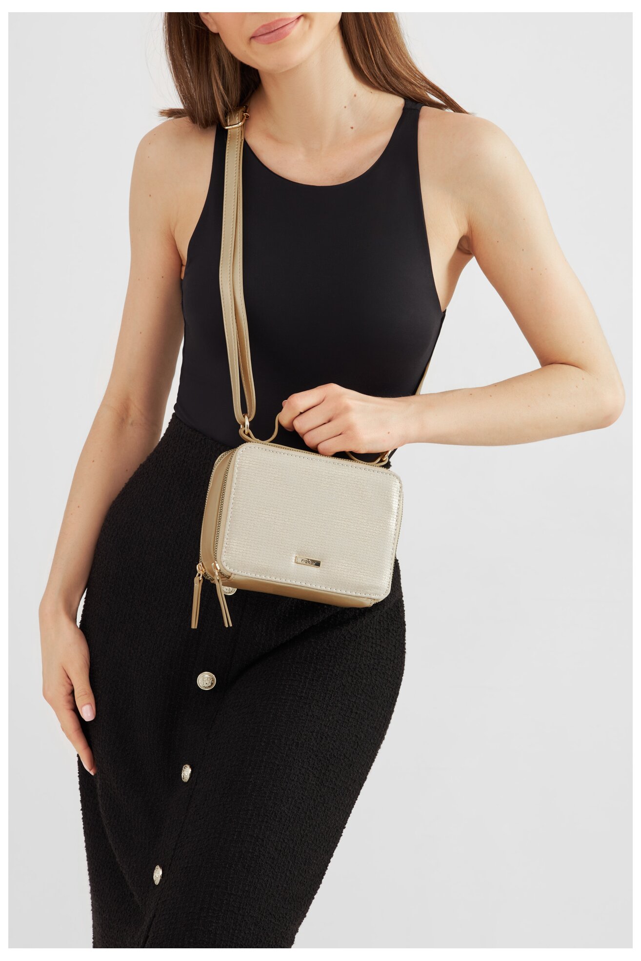 Torebka Rieker H1513-90 Złoty