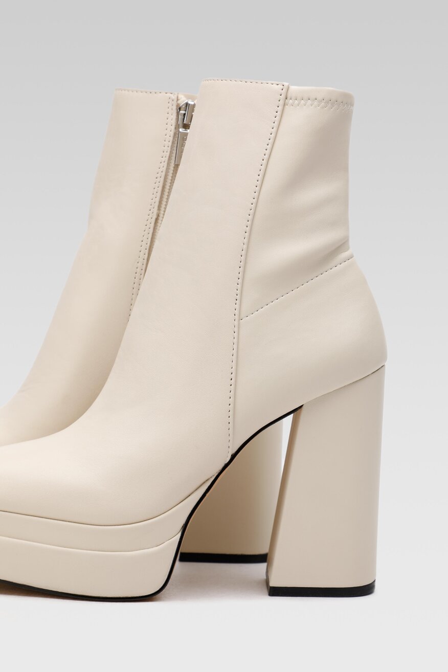 
                Aldo - Botki skórzane na obcasie - 5904862019888