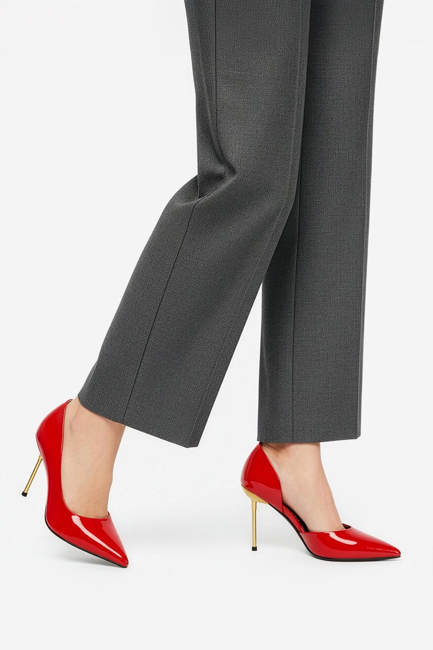 Pantofi cu toc EVA MINGE ROŞU - 5906751321867
