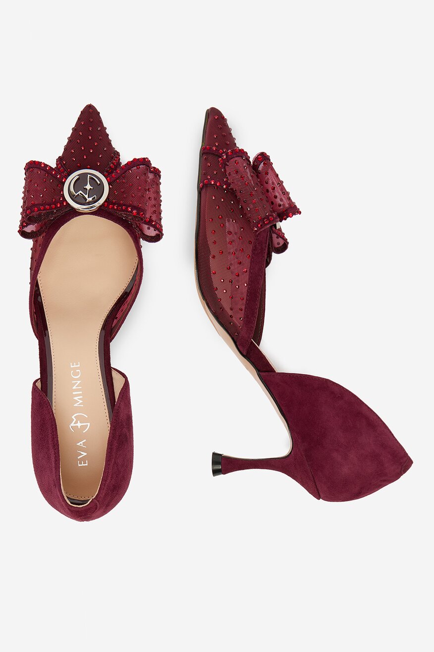 
                        Czółenka EVA MINGE EO-AVA-78096-202 Bordowy - 5906751284025