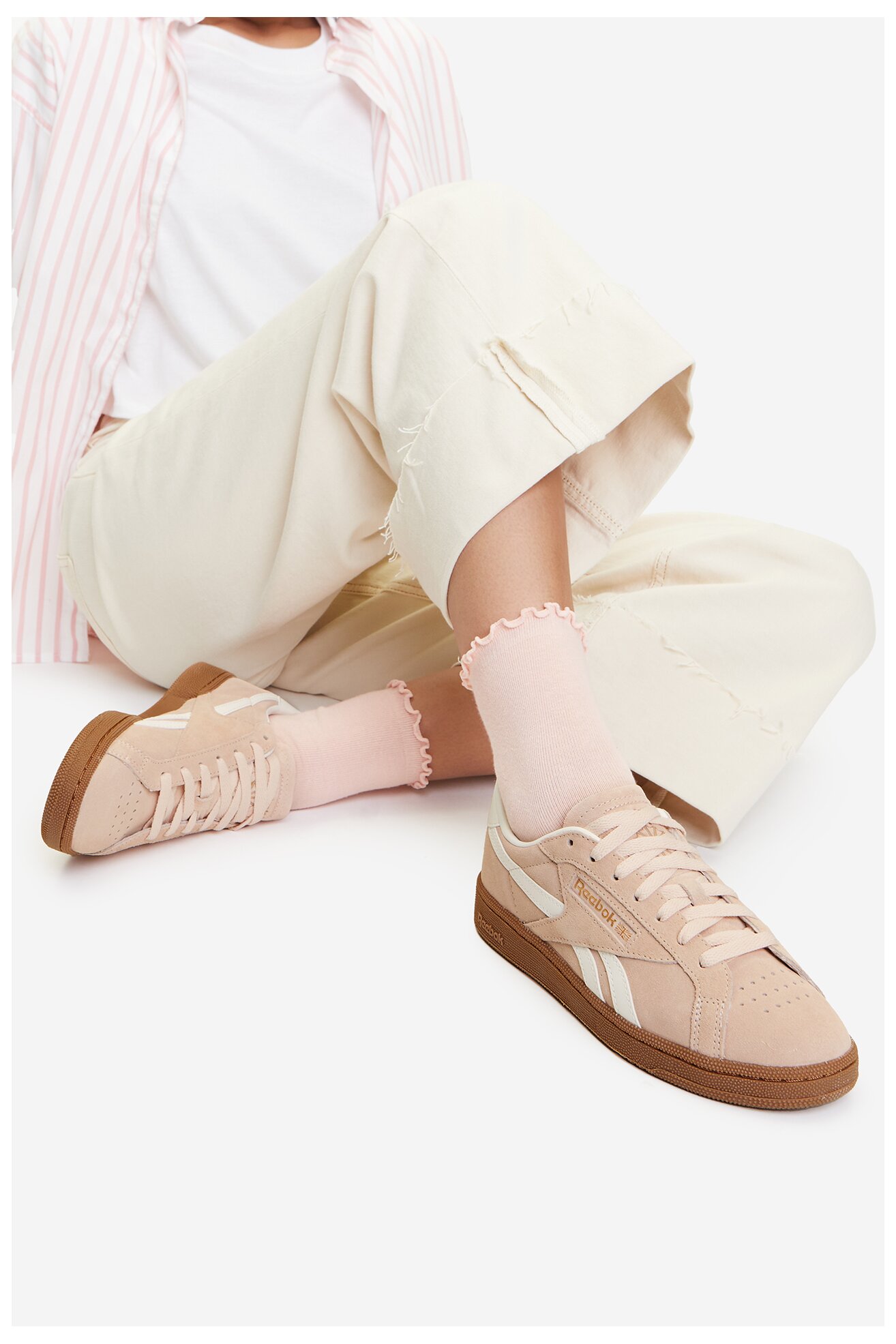 Obuwie sportowe Reebok CLUB C GROUNDS UK 100208146 Beżowy