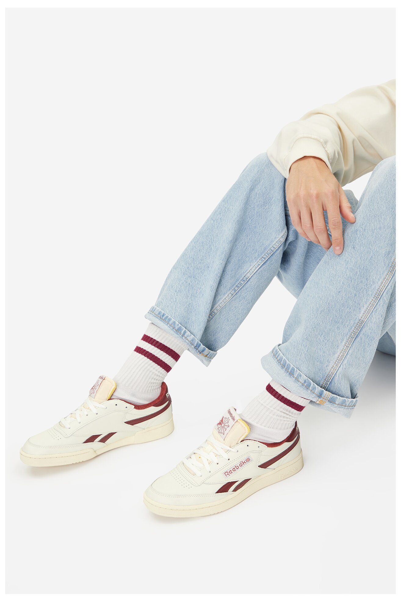 Obuwie sportowe Reebok EO-CLUB C REVENGE VINTAGE 100233964 Kremowy